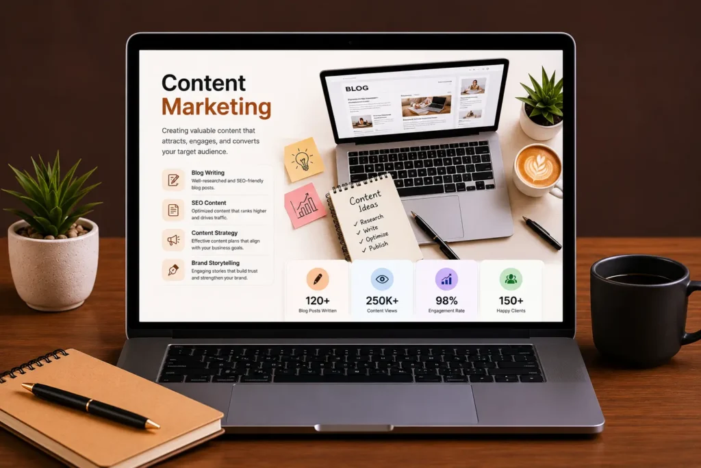 Content marketing strategy by a Freelance Digital Marketer in Dammam, Saudi Arabia to create engaging and SEO-friendly content